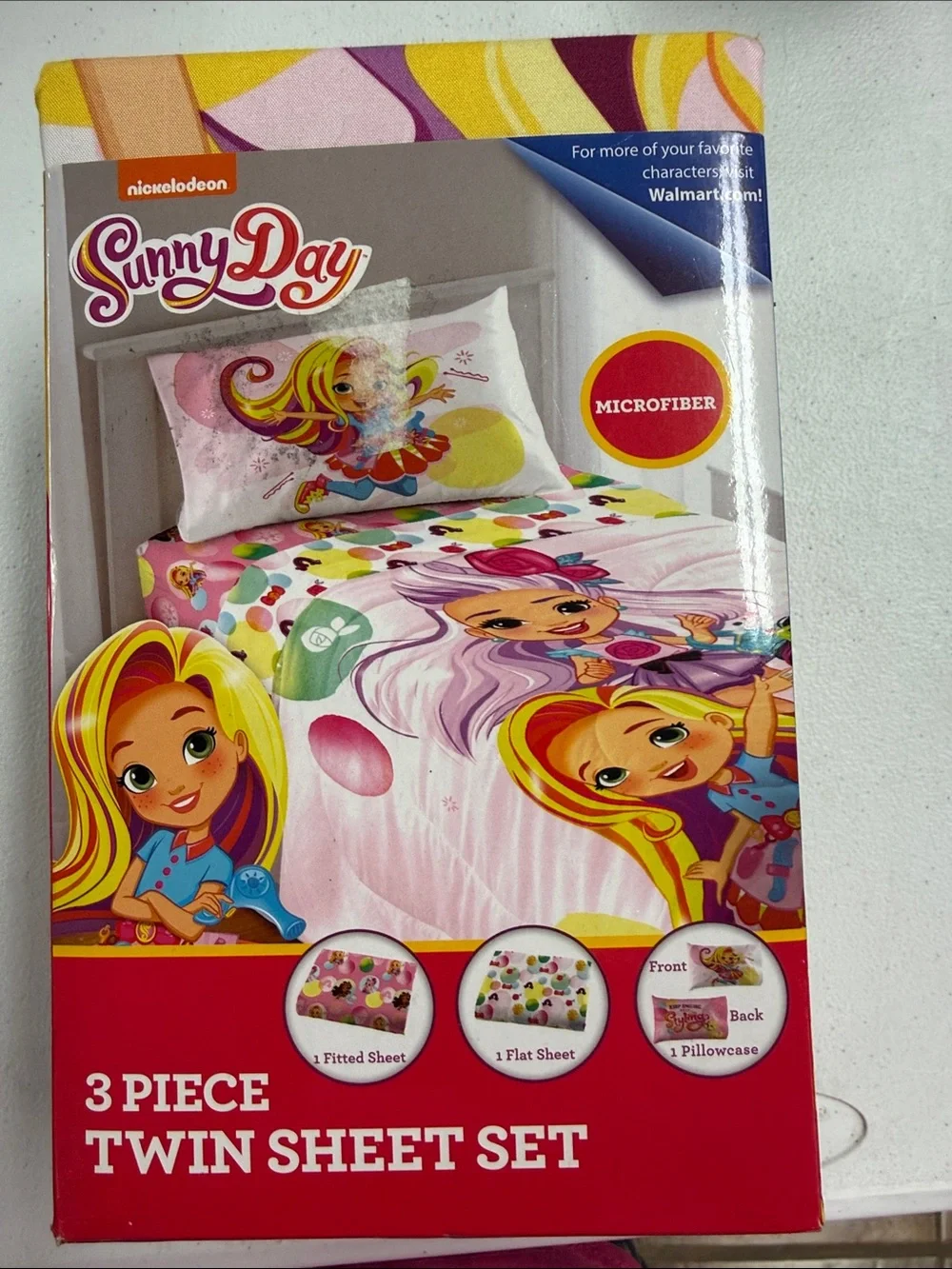 Nickelodeon Sunny Day Pink Multicolor Twin Microfiber Sheet Set